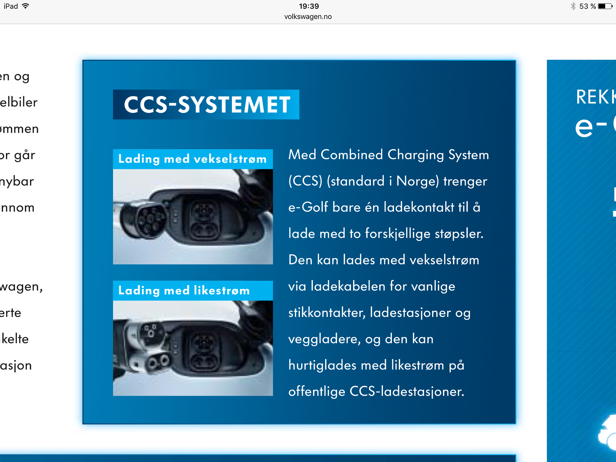 eGolf laddlucka