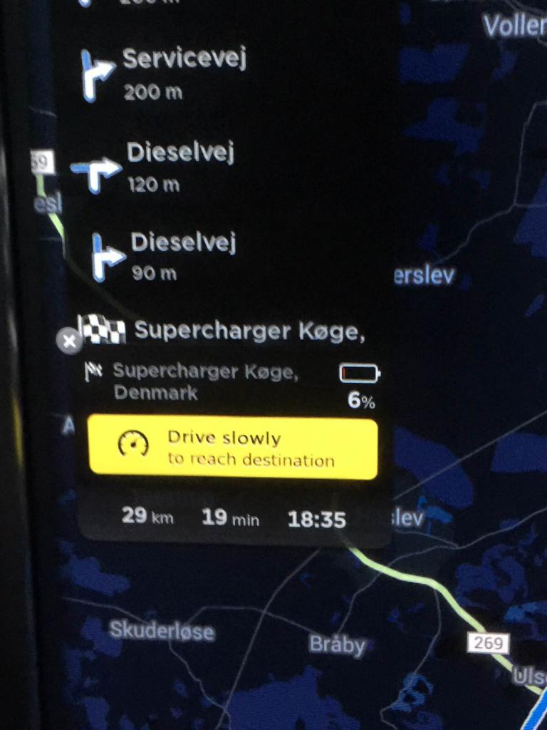Vadå? Vi har ju batteri kvar när vi kommer till Køge?