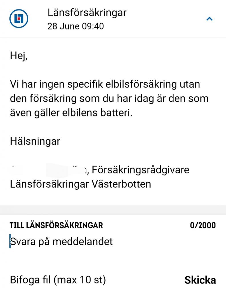 LF svar elbilens batteri