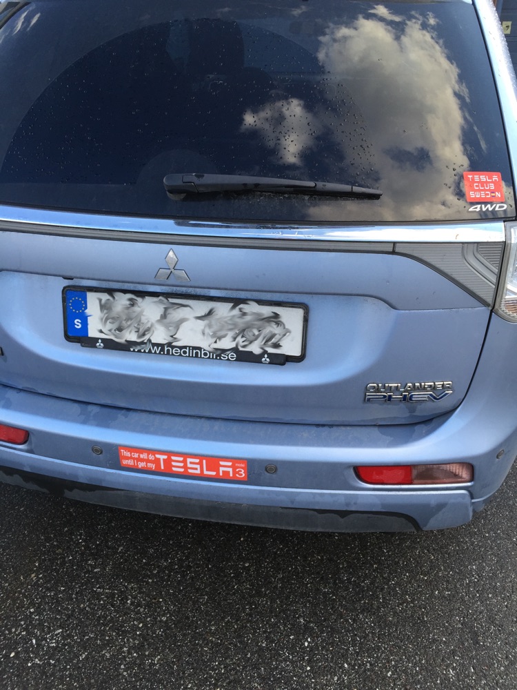 Outlander med Tesla Club Sweden