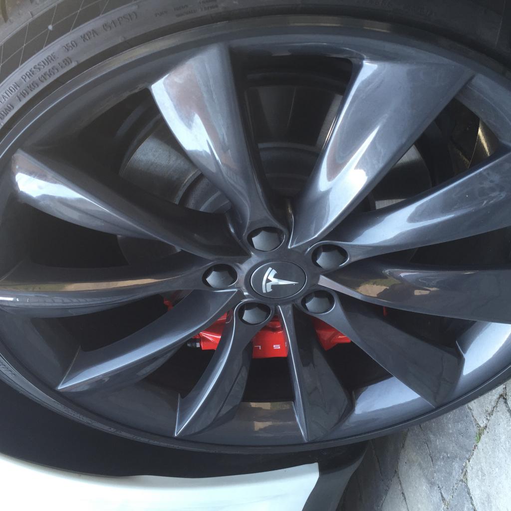 Svart Alloygators på Tesla grå turbin 21&quot;