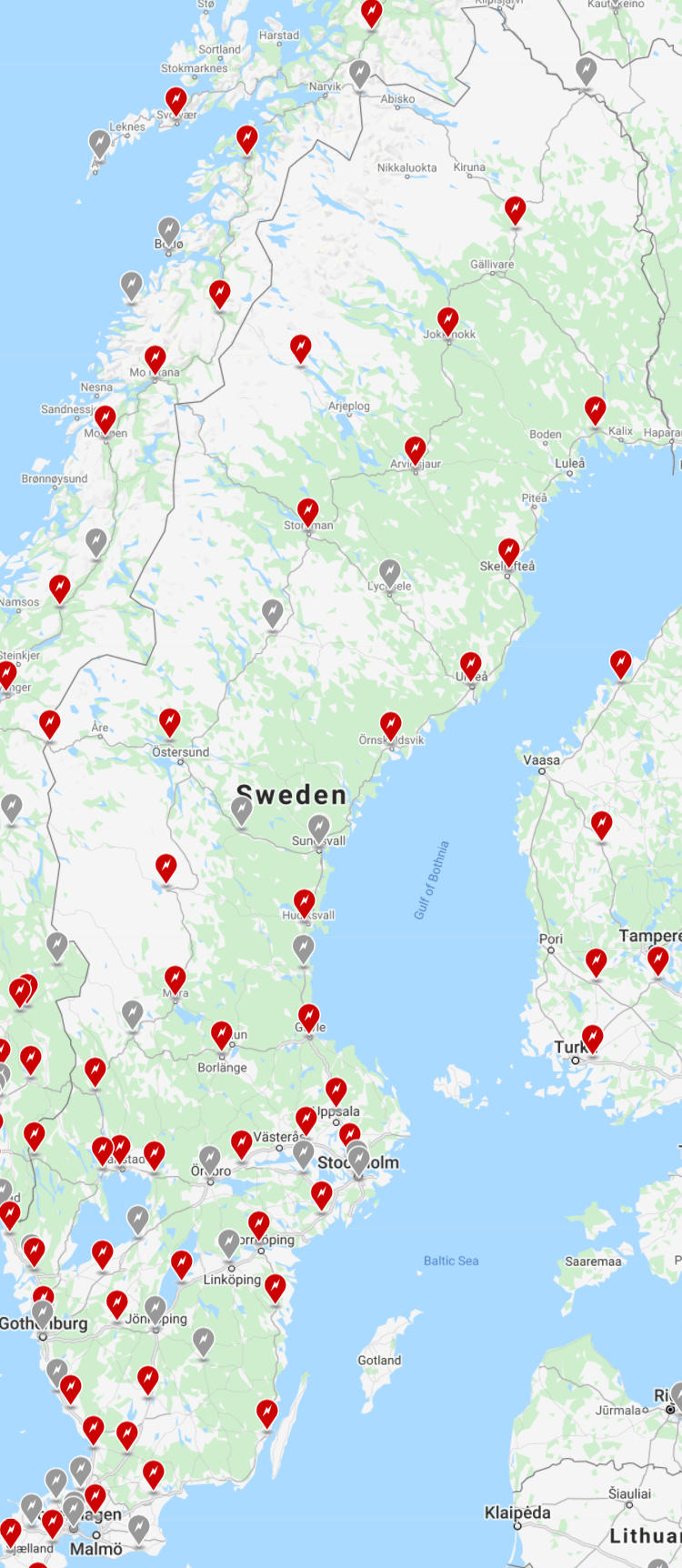 21 nya Superchargers i år – Tesla Club Sweden